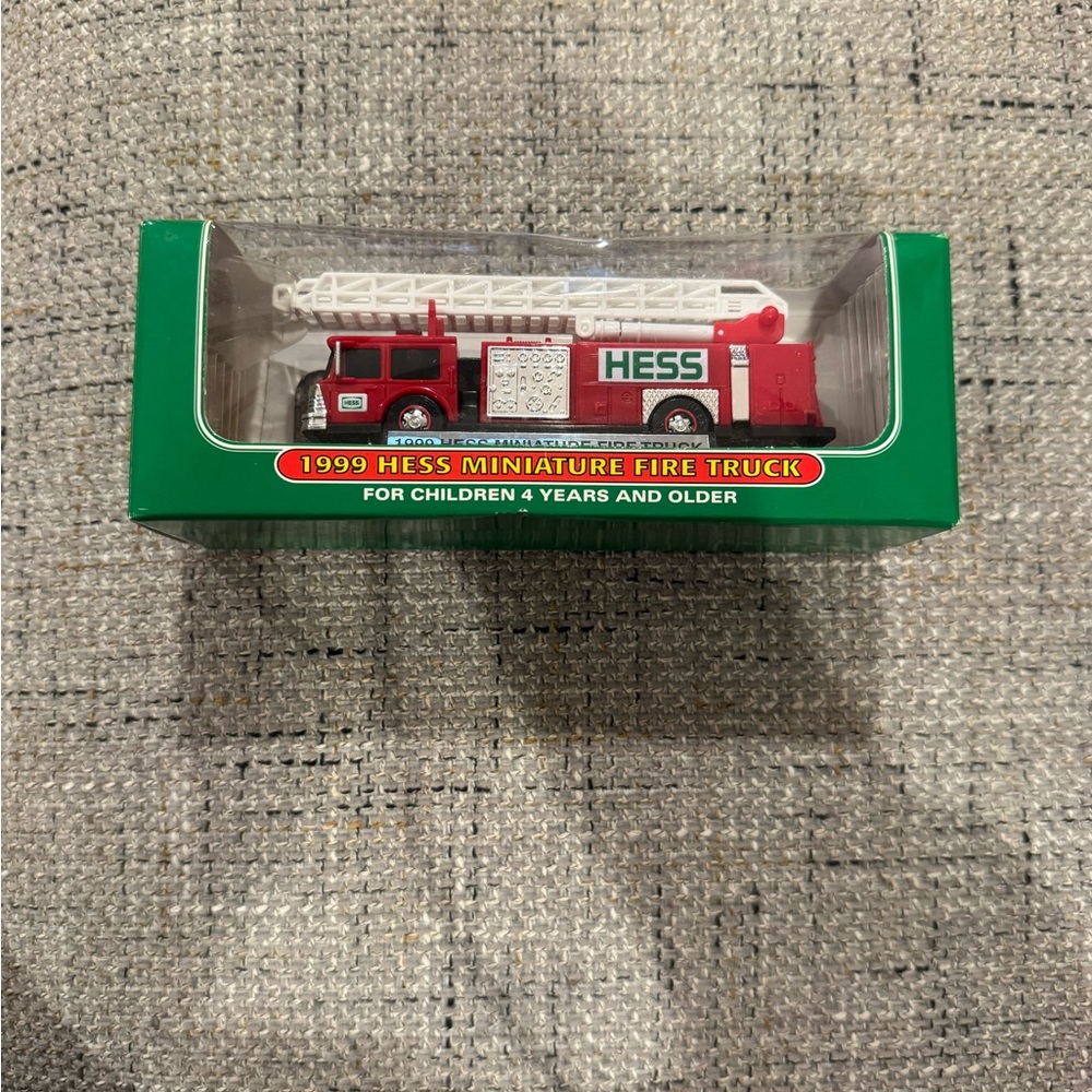 Hess Red & White Miniature Fire Truck Toy
